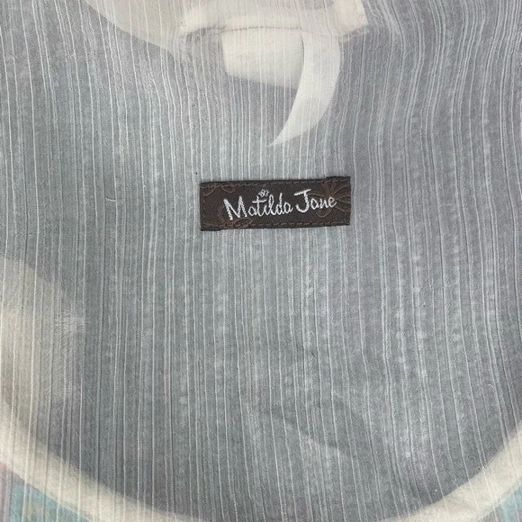 Matilda Jane Sheer White Sleeveless Tunic with Colorful Pattern - Picture 4 of 6